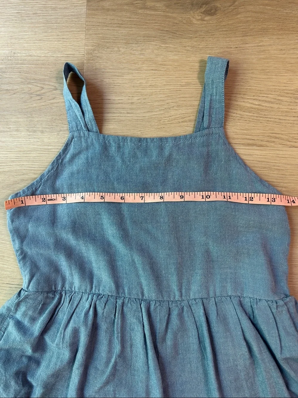 Old Navy Sleeveless Blue Tiered Eyelet Dress with Ruffles for Girls Size L 10-12